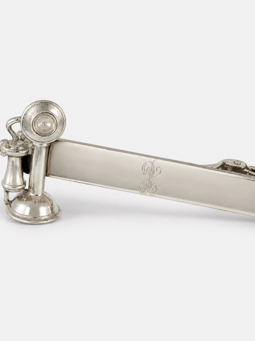 Monogrammed  Anson  initials ‘JB’ Tie Bar & Telephone Cufflink Custom Conversion